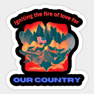 The love for our country Sticker